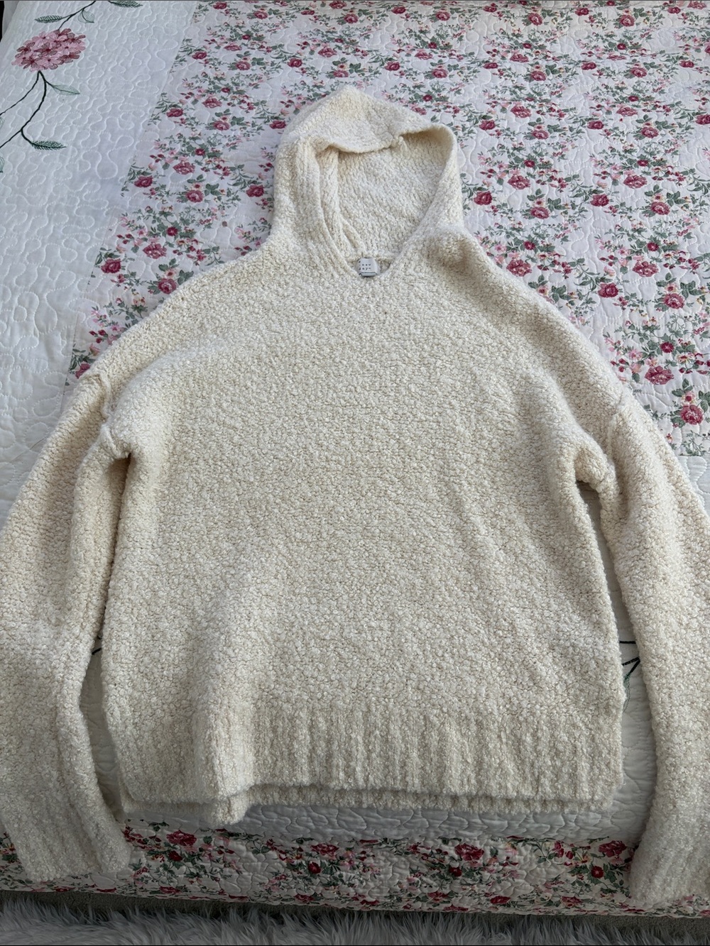 a new day Ivory Sherpa Hoodie Sweater - Women's Plush Pullover
